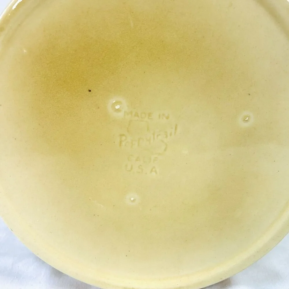 Vtg Metlox Poppytrail Drum Cookie Jar Canister w/ Lid Children Kids Playing